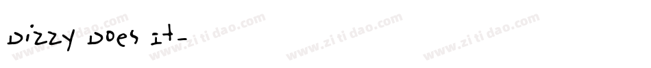 Dizzy Does It字体转换